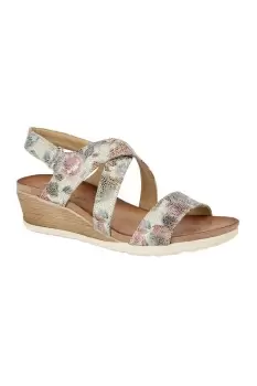 Adia Crossover Strap Wedge Sandals