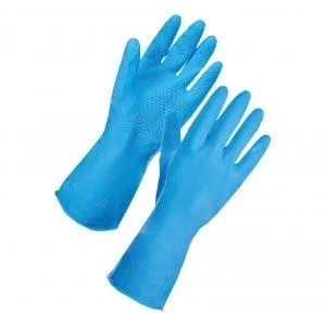 Supertouch Large Household Latex Gloves Blue 13313