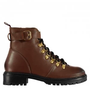 Feud Link Hiker Boots - Tan Leather