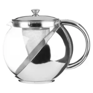 Stainless Steel 1.1L Infuser Glass Teapot Clear