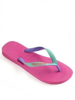 Havaianas Girls Top Mix Ombre Flip Flop - Pink, Size 12 Younger