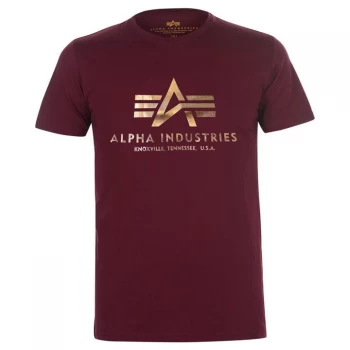 Alpha Industries Basic Logo T-Shirt - Burg Gold