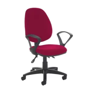 Dams MTO Jota High Back Asynchro Operators Chair with Fixed Arms - Ocean Blue