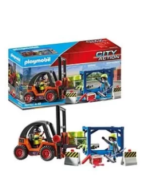 Playmobil 70772 City Action Cargo Forklift With Freight