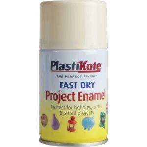 Plastikote Dry Enamel Aerosol Spray Paint De La Creme 100ml