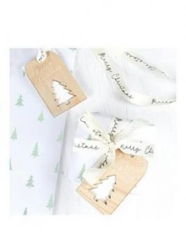 Ginger Ray Christmas Wrapping Paper Bundle With Ribbons And Wooden Tags