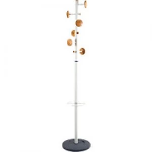 Alba Coat Stand with 9 Hooks White