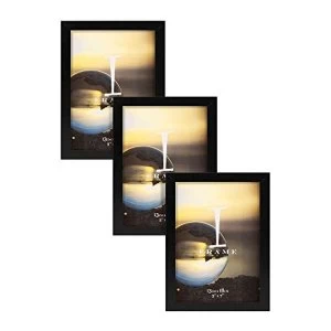 5" x 7" - iFrame Set of 3 Photo Frames Black