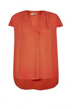 Great Plains Belle Crepe Blouse Red
