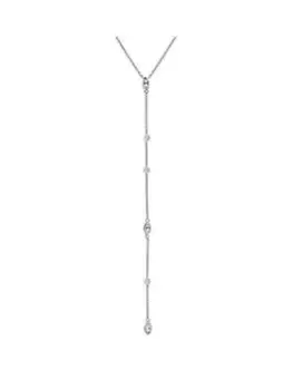 Hot Diamonds Tender Waterfall Marquise Statement Necklace, Silver, Women