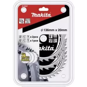 Makita B-33897 Circular saw blade set 136 x 20 x 1mm 1 Set