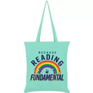 Grindstore - Because Reading Is Fundamental Tote Bag (One Size) (Mint Green)