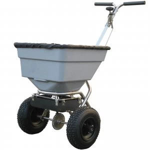 Handy THSS100 Stainless Steel Push Feed, Grass and Salt Broadcast Spreader 45kg