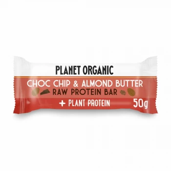 Planet Organic Raw Protein Bar Almond Butter & Choc Chip 50g