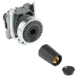 Schneider Electric Flush, Potentiometer Black - Potentiometer, Harmony XB4 Series, 22mm Cutout, Round