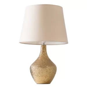 Bailey Gold Table Lamp with Large Beige Aspen Shade