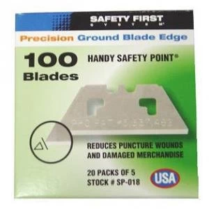 Pacific Handy Cutter Safety Point Blades Silver Ref SP 018 Pack 100 Up