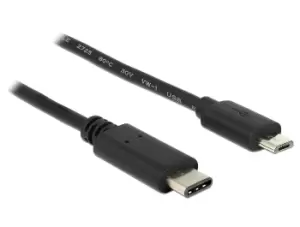 DeLOCK 83602 USB cable 1m USB 2.0 USB C Micro-USB B Black