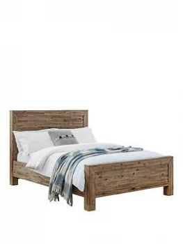Julian Bowen Hoxton Double Wooden Bed Solid Acacia