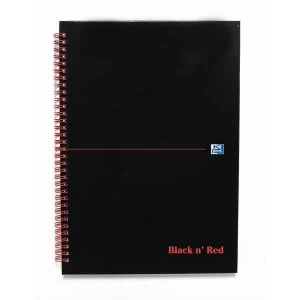 Black n Red A4 90gm2 140 Pages Ruled and Perforated Wirebound Notebook Pack of 5