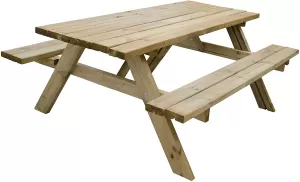 Forest Garden Forest Rectangular Picnic Table Large Wood