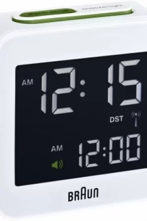 Braun Clocks Travel Alarm Clock Radio Controlled BNC008WH-RC