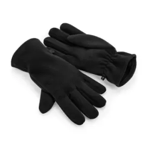 Beechfield Recycled Fleece Gloves (S-M) (Black)