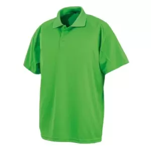 Spiro Impact Mens Performance Aircool Polo T-Shirt (XS) (Lime)