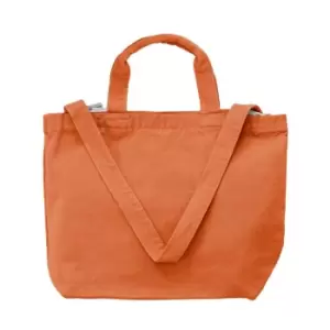 Zipped Canvas Shopper (One Size) (Canadian Autumn Maple) - Bags By Jassz
