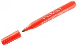 Q Connect Perm Marker Bullet Red - 10 Pack