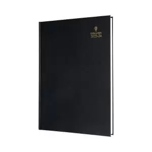 Collins Academic Diary Day Per Page A5 Black 2023-2024 52M-99.24