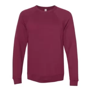 Bella + Canvas Unisex Adult Fleece Raglan Sweatshirt (XL) (Maroon)