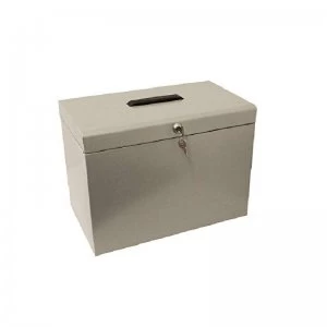 Cathedral A4 Metal File Box Grey