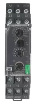 Schneider Electric DPDT Multi Function Timer Relay, OFF Delay, ON Delay, 24 240V ac/dc 0.05 1s, DIN