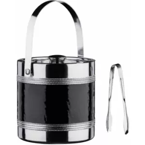 Black Ice Bucket with Tongs - Premier Housewares