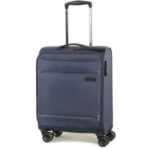 Rock Deluxe-Lite Small 8-Wheel Spinner Suitcase - Navy