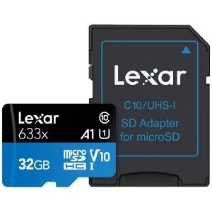 Lexar LSDMI32GBBEU633A memory card 32GB MicroSDHC Class 10 UHS-I