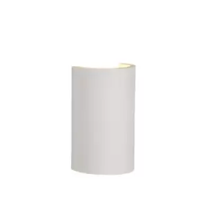 Gipsy Modern Half Pipe Plaster Wall Light - 1xG9 - White