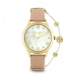 Daisy Dixon Lily Nude Flower Debossed Leather Strap Watch