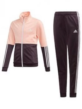 adidas Girls Tracksuit - Purple, Coral, Size 7-8 Years, Women