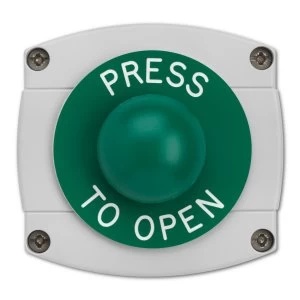 Surface Mounted Press To Open Green Dome Button
