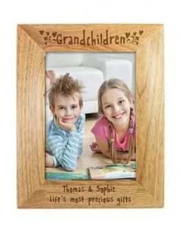 Personalised Grandchildren Wooden Photo Frame