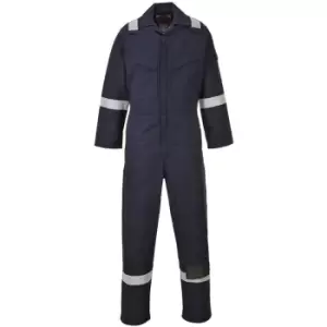 Portwest FR50 Navy Sz S Regular Flame Resistant Anti-Static Boiler Suit Coverall Overall