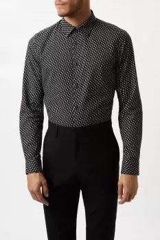 Black Mini Dot Printed Shirt