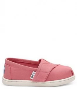 Toms Toddler Girls Alpargata Canvas Shoes - Pink, Size 9 Younger