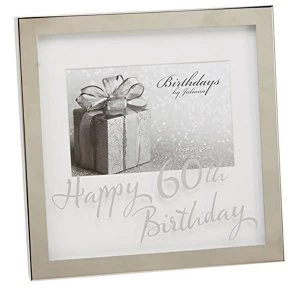 6" x 4" - Birthdays by Juliana Silverplated Box Frame - 60th