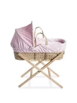 Clair De Lune Dimple Pink Moses & Natural Folding Stand, Pink