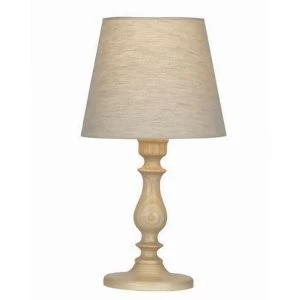 The Lighting and Interiors Group Woburn Wooden Table Lamp - Ash