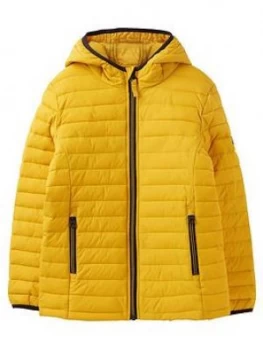 Joules Boys Cairn Packaway Padded Coat - Gold, Size Age: 9 Years