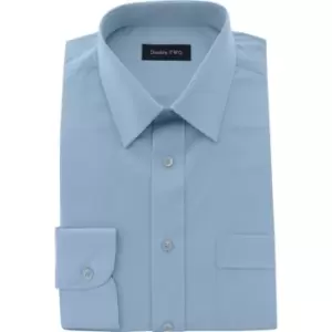 Mens 17.5IN Long Sleeve Light Blue Classic Shirt